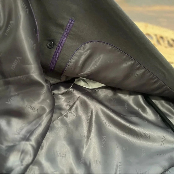 NWT Vinci Mens Zegna Two Button Suit Jacket Gray Flap Pocket Notch Lapel 42R 36W - Picture 9 of 13